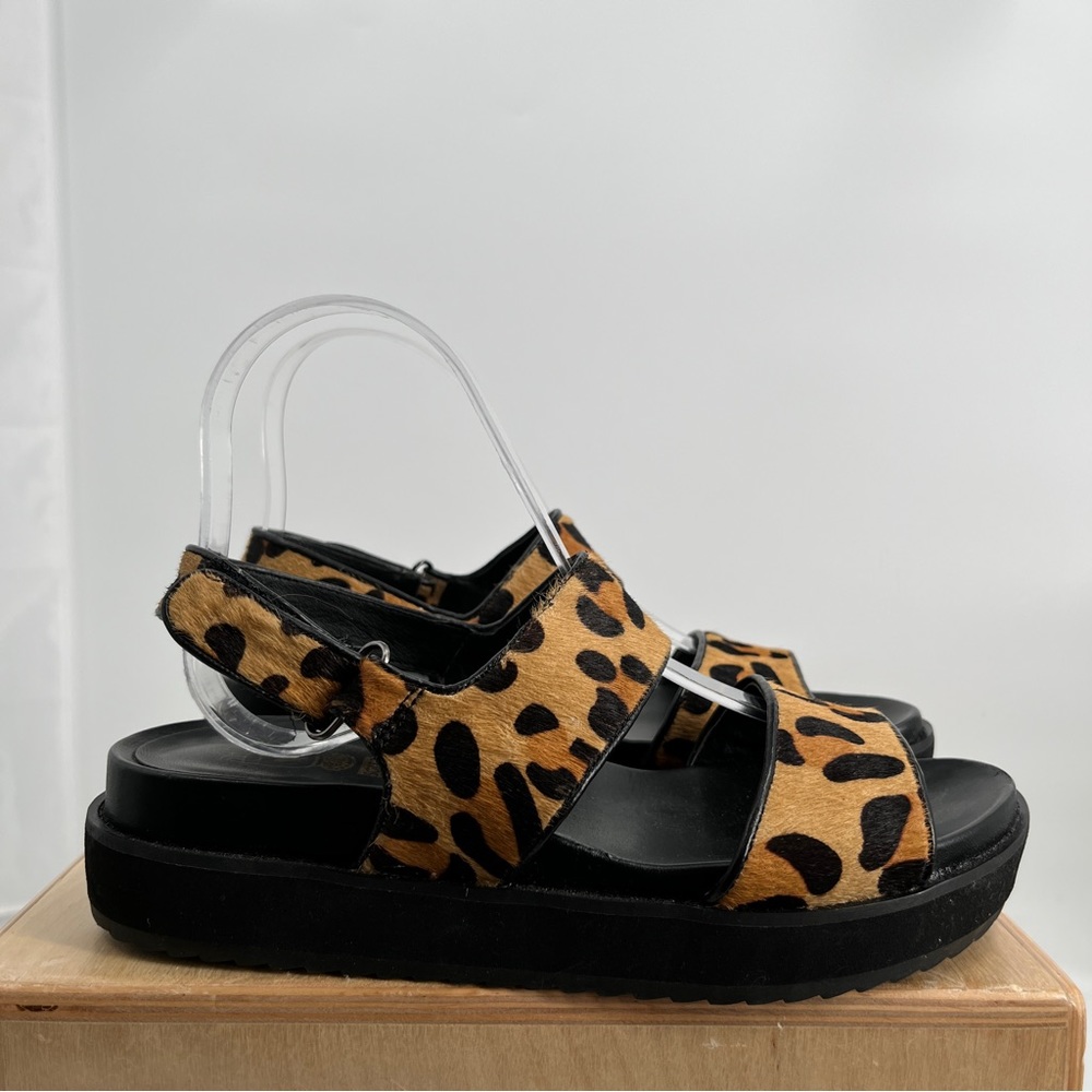 Soles Cheetah Print Pony Hair Sandals 37 new